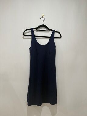 Amazon Navy Scoop Neck Tank Mini Dress